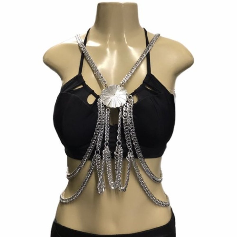 Hand crafted Silver Metal Multi Wear Body Chain - Picture 4 of 10